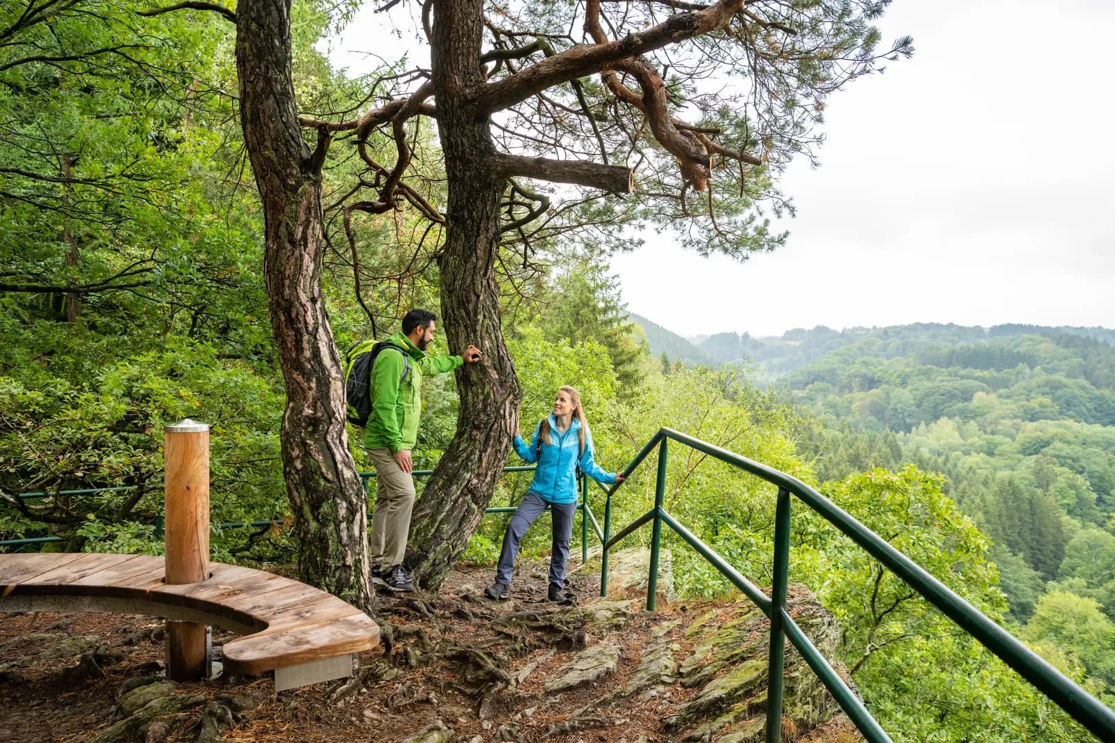 Weiter Blick über die bewaldeten Höhen der Eifel